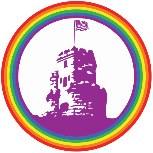 Logo of Prospect Hill Tower encircled by a rainbow