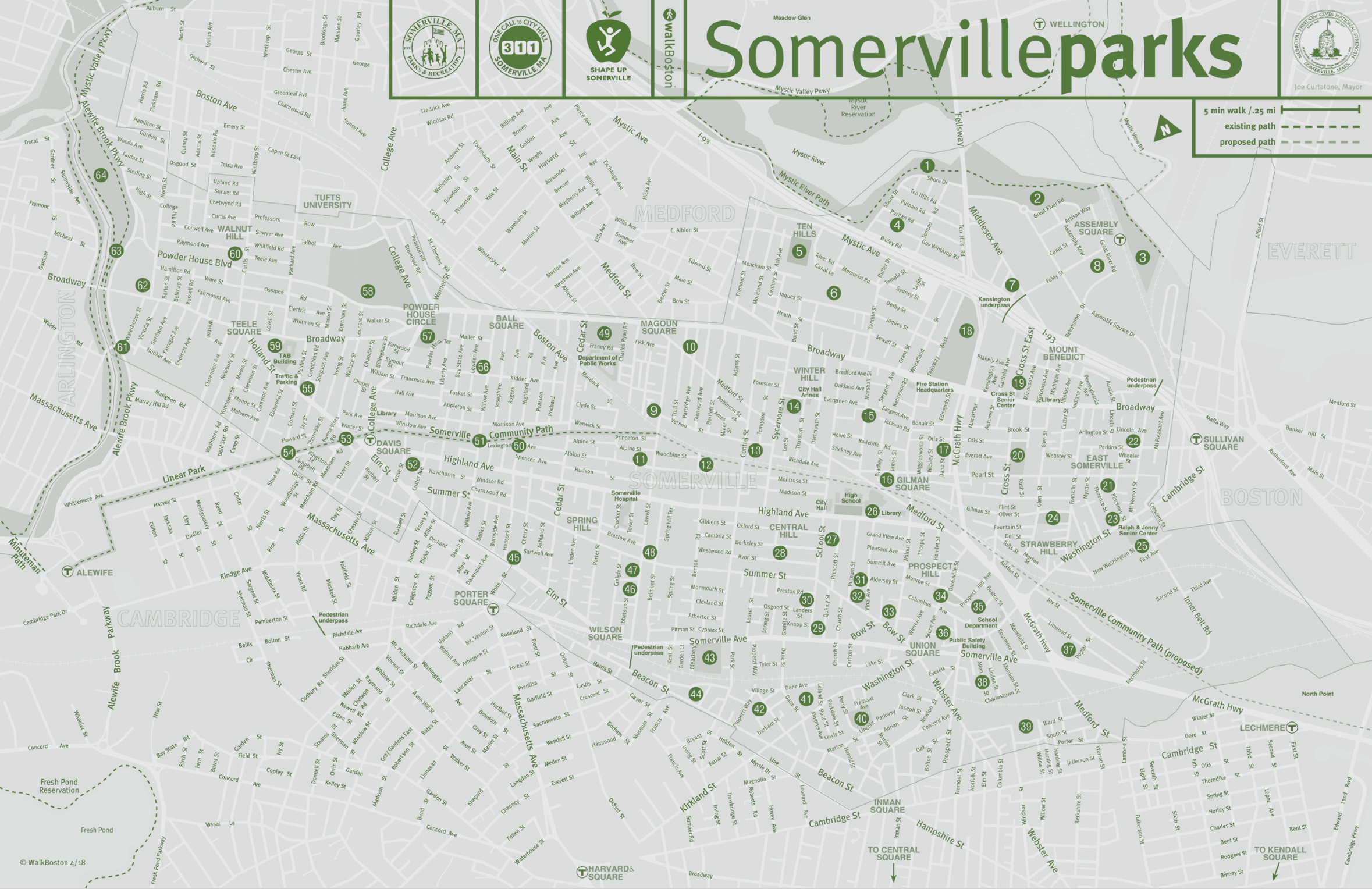Thumbnail preview links to PDF of Somerville Parks Map