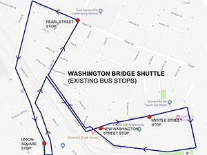 Washington St. Bridge Hopper map